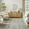 thumbnail image 4 of 7' x 10' Green and Ivory Floral Power Loom Area Rug, 4 of 10