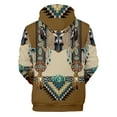 thumbnail image 2 of Retro tribal culture themed fashionable men's and women's casual hoodies, fun hoodies, 2 of 3