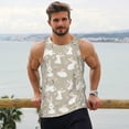 thumbnail image 6 of Pofeuu Rabbit And Flower Print Men's Workout Tank Tops Sleeveless Muscle Gym Shirt Quick Dry-XX-Large, 6 of 7