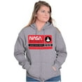 thumbnail image 4 of NASA Worm Logo Kennedy Space Center Zip Up Hoodie Men's Women's Brisco Brands S, 4 of 6