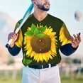 thumbnail image 4 of Fotbe Sunflower3 Baseball Jersey Shirt for Men and Women, Casual Short Sleeves Button Down T-Shirt-3X-Large, 4 of 9