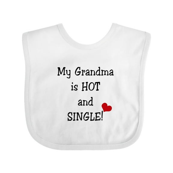 Inktastic Single Grandma Boys or Girls Baby Bib