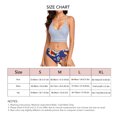 thumbnail image 3 of Traje de baño de 2 piezas con cordón halter para mujer traje de baño de bikini camisetas sin mangas a rayas con bragas con estampado floral para fiesta en la playa ANGGREK Otros, 3 of 5
