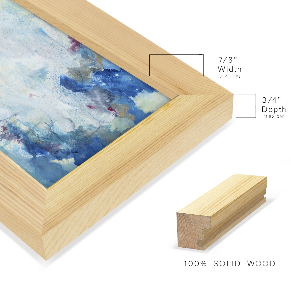In the Mist II - Framed Print w/glass - Natural Wood