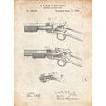 thumbnail image 2 of Borders, Cole 15x18 White Modern Wood Framed Museum Art Print Titled - PP1135-Vintage Parchment Winchester Model 1890 Gun Patent, 2 of 4