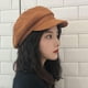 thumbnail image 1 of Mujeres Damas Sombreros Cálidos Boinas Sólidas Periódicos Gorras Plana Top Visor Vintage Plaid Femenino Otoño Invierno Sombreros - marrón Soledad Sombrero de mujer, 1 of 8