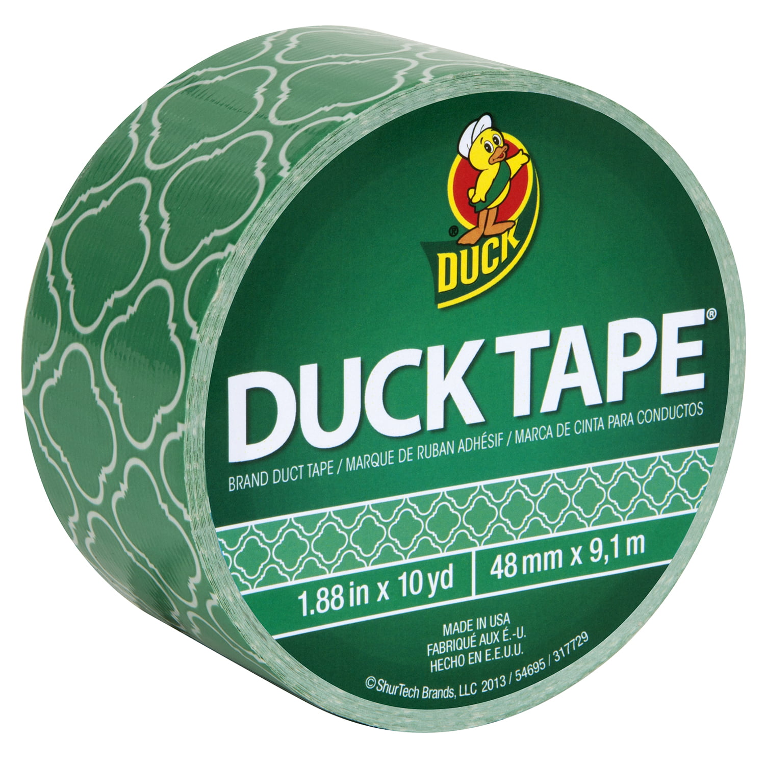 Printed Duck Tape Brand Duct Tape - Emerald Tile, 1.88 in. x 10 yd ...