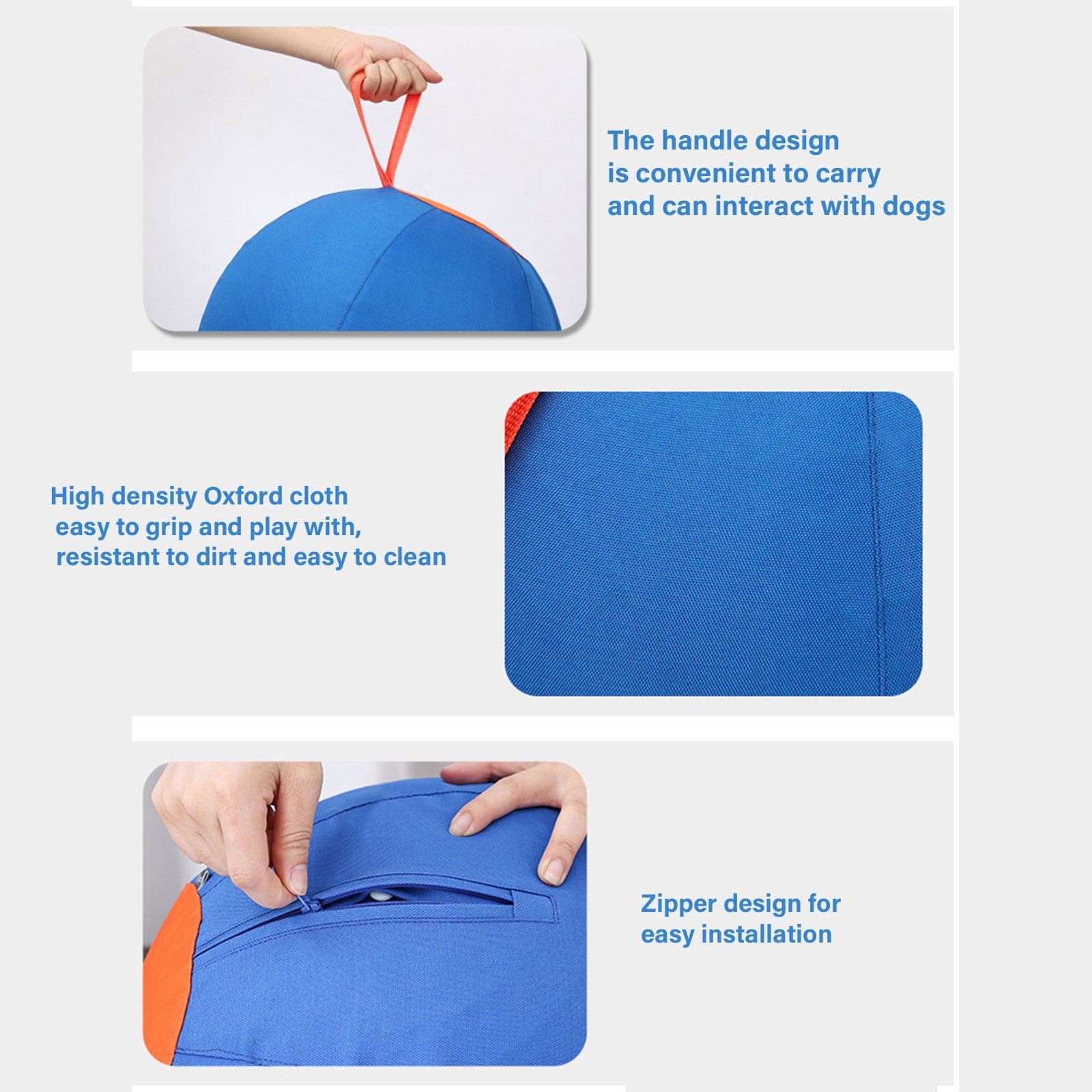 Dog Play Sphere Interactive Toy with Handle for Dogs Encouraging Exercise and Outdoor Games Fun Bouncy Toy