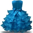 thumbnail image 3 of 3-10T 3D Flower Girl Ruffle Cake Lace Dress for Kids Wedding Bridesmaid Pageant Party Prom Formal Ball Gown Princess Puffy Tulle Dresses, 3 of 6
