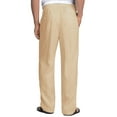 thumbnail image 2 of COOFANDY Men's Linen Cotton Pants Casual Elastic Waist Drawstring Trousers, 2 of 6