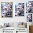 thumbnail image 4 of Designart "Egypt Lotus flowers I" Floral Floater Framed Canvas Wall Art, 4 of 7