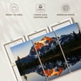 thumbnail image 6 of Elephant Stock Mount Baker Lake Sunset Wall Art - Horizontal Multi Panel Canvas - Living Room Wall Decor - Nature Multi Panel - Gray And Orange Decor - 33" x 20", 6 of 8