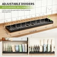 thumbnail image 2 of Windur 2 Pack Pots and Pans Organizer Under Cabinet, 22.4" Expandable Kitchen Organizers and Storage with 10 Adjustable Dividers, Pot and Pan Lid Storage Rack Inside Cabinet/Countertop Cupboard-Black, 2 of 6