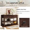 thumbnail image 3 of Retro Design Sideboard with Long Tabletop, Buffet Cabinet with 3 Storage Drawers and 2 Spacious Lower Shelf, Entryway Console Table for Dining Room Living Room and Kitchen, Simple Clean Lines,, 3 of 9