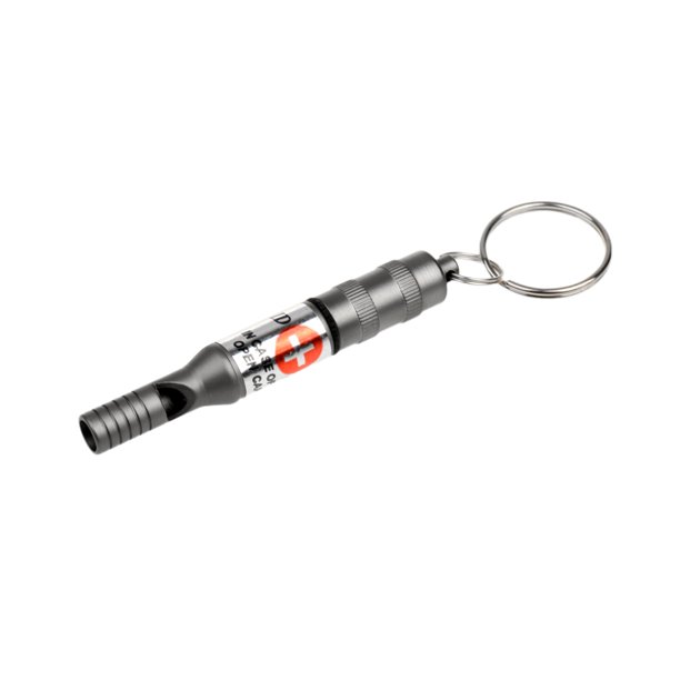 Mini llavero con Silbato de supervivencia Sunnimix 3 pulgadas gris