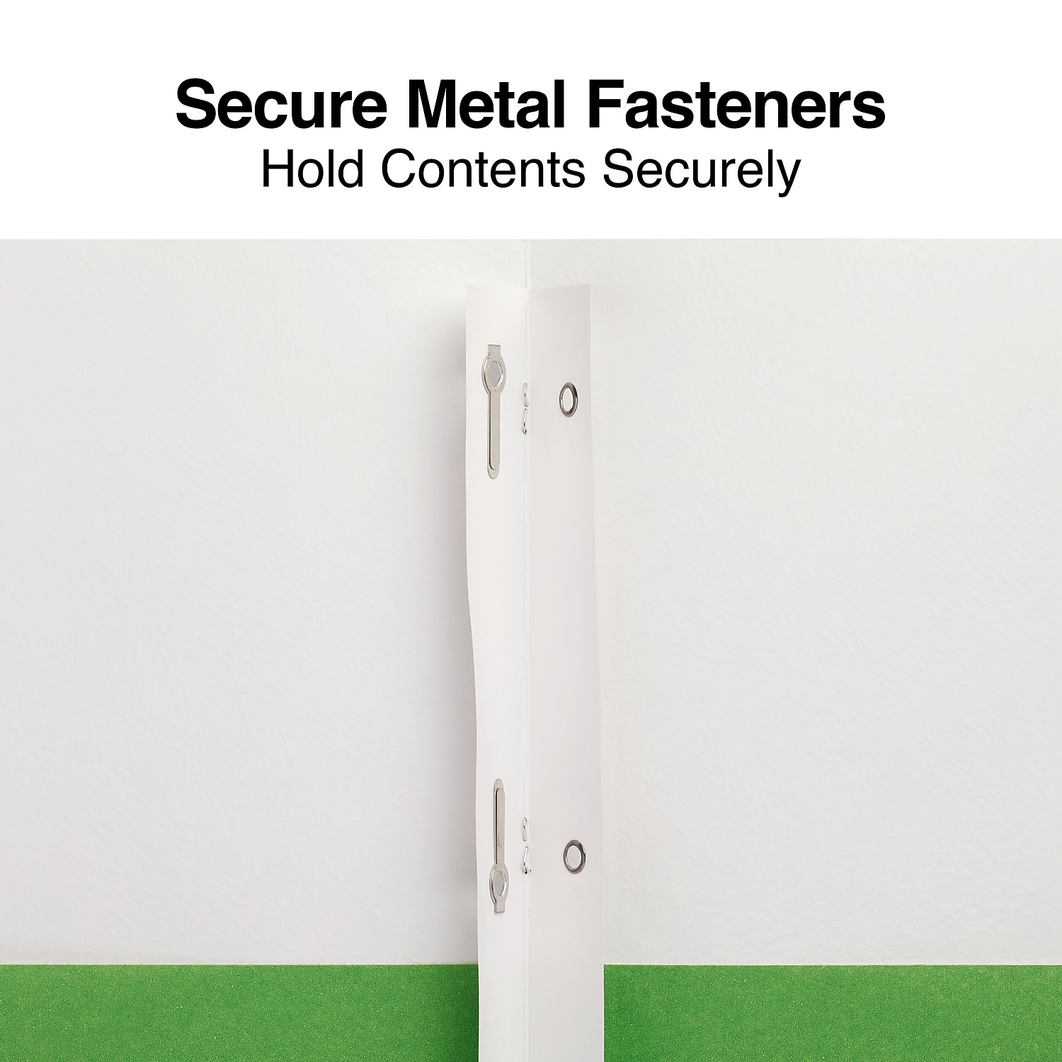 Staples Smooth 2-Pocket Paper Folder with Fasteners Green 25/Box (50773/27541-CC) ST27541