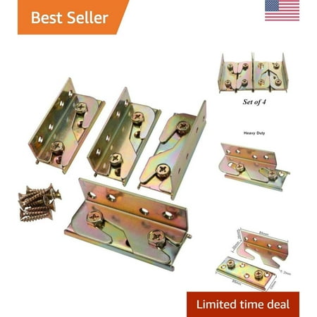 

Heavy Duty Versatile Bed Rail Brackets - Non-Mortise - Set of 4 Screws Included