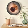 thumbnail image 2 of REGALWOVEN Exquisite Patterns Wall Clock, Silent Non Ticking Battery Operated Modern Clocks for Home Black-4 12 inch, 2 of 6