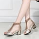 thumbnail image 2 of Zapatos de baile latino de malla a la moda, zapatos de mujer para bailar salón de baile, zapatos de baile de tacón alto modernos para mujer Tango Salsa, 2 of 5