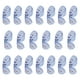 thumbnail image 4 of 20 piezas de papel de regalo de flores, envoltorio floral, adorno de alas de mariposa, manualidades de bricolaje, papeles de embalaje para regalos, Azul, 4 of 8