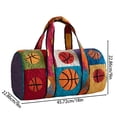 thumbnail image 2 of Bolsas de Regalo con Manijas Bolso Bordado Acolchado Portátil con Patrón de Baloncesto 16x8x8 en Bolso de Pelota de Baloncesto para Uso Diario Y Declaración de Moda, 2 of 6