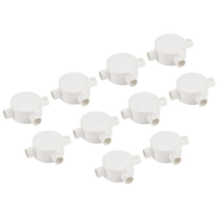 Conduit Box Junction Box T-Shaped Round Wire Box 16 mm for Home Cable Management Electronic Projects Pack of 10