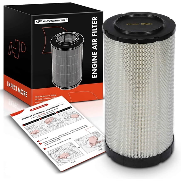 A-Premium Front Engine Air Filter Compatible with Chevrolet C4500 Kodiak, C5500 Kodiak & GMC C4500 Topkic, C5500 Topkick, 2003-2009, 6.6L 8.1L, Replace# 88937527