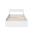 thumbnail image 6 of Pemberly Row Modern Wood Queen Bed with Footboard/Trundle in White, 6 of 7