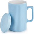 thumbnail image 2 of czcpp-Coffee Mug with Lid, 16oz Coffee mug and Tea cup with Coaster - Suitable for Dishwasher and Microwave (Blue), 2 of 4
