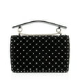 thumbnail image 3 of Pre-Owned Valentino Velvet Rockstud Spike Up Shoulder Bag, 3 of 11