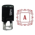 thumbnail image 1 of Printtoo Alphabet A Monogram Initial Square Swirl Border Self Inking Rubber Stamp Office Stationary, 1 of 7