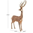 thumbnail image 3 of 37" x 58" Copper Fiberglass Floor Reindeer Christmas Sculpture with Mosaic Pattern, by DecMode, 3 of 9