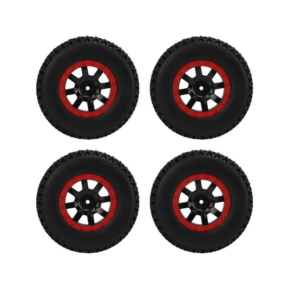 zhangqiuzhi 4pcs Short Course Truck Tires 12mm Hex RC Short Course Truck Rubber Wheel for Traxxas Slash for HPIRed