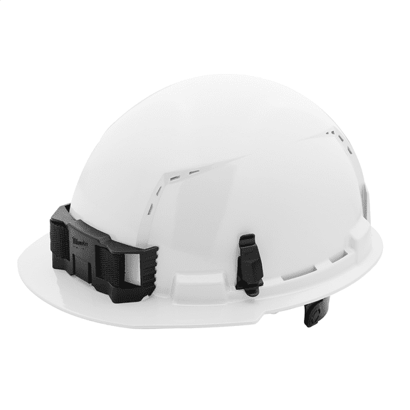 Milwaukee Tool BOLT White Front Brim Vented Hard Hat w/6pt Ratcheting Suspension (USA) - Type 1, Class C