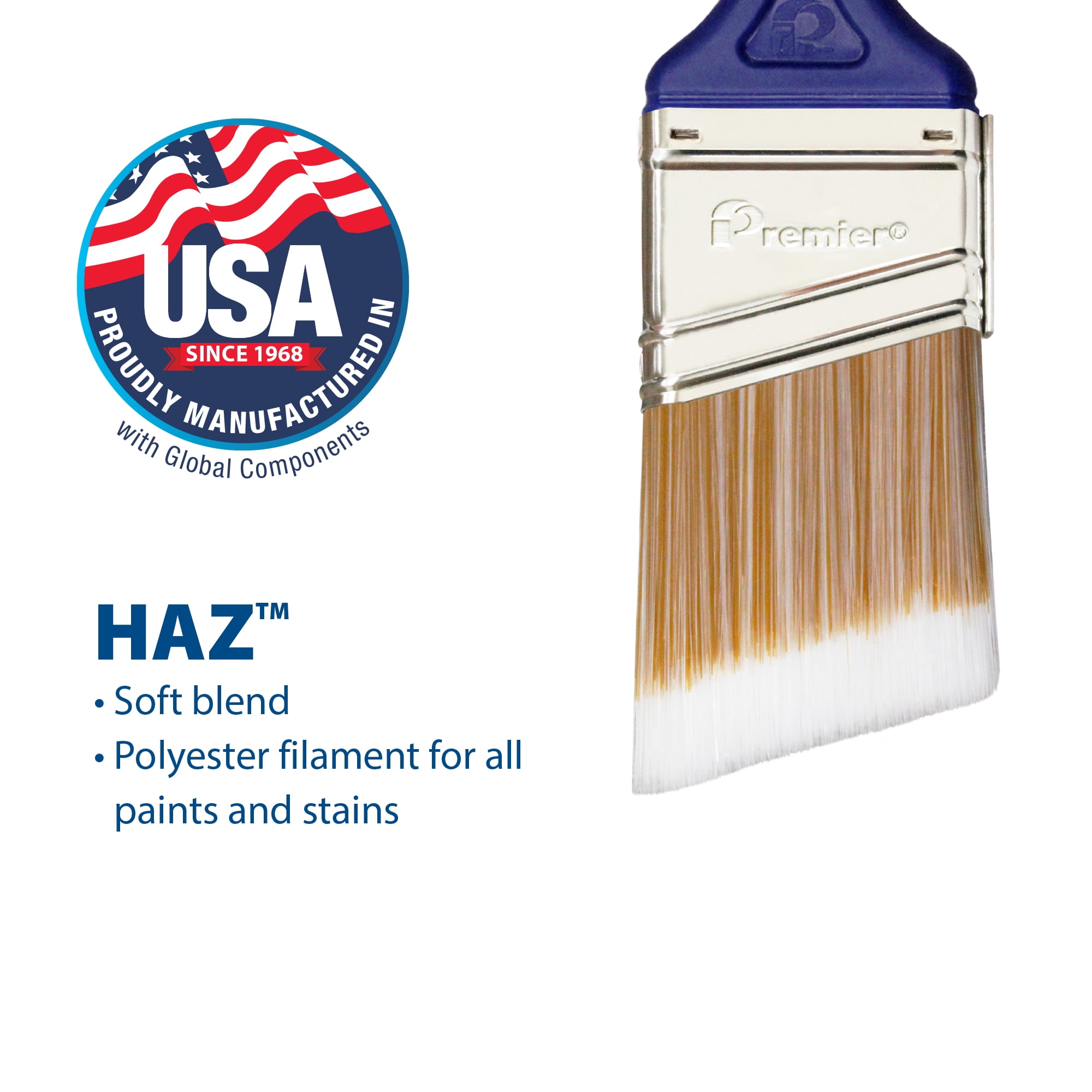 2 in. Premier Haz Polyester Short Angle Sash Household Paintbrush, Polyester