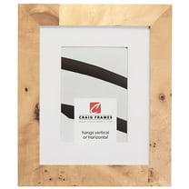 Craig Frames Innovations, 24x32 inch Natural Wood Burl Picture Frame Matted for a 20x28 Photo