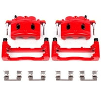 Power Stop S4918A Red Powder-Coated Performance Calipers -Front