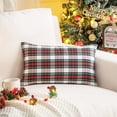 thumbnail image 3 of Juego de fundas de almohada navideñas a cuadros de 30 x 50 cm de AQOTHES, paquete de 2, 3 of 6