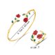 thumbnail image 5 of Rose Anillo Pulsera Conjunto de aceite de goteo Rose Abrir Anillo Pulsera Ajustable Accesorios para Mujer Chica para Regalo, 5 of 6