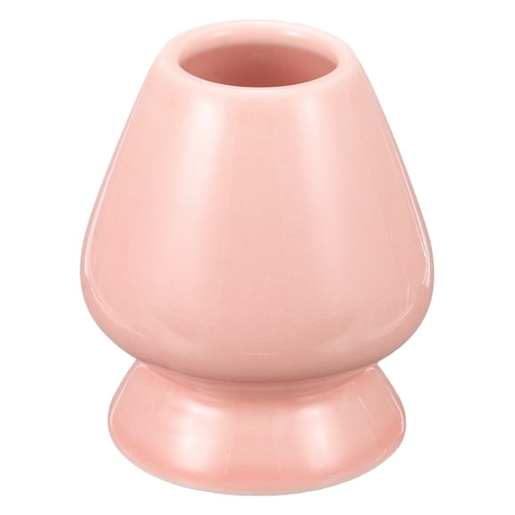 Uxcell Ceramic Chasen Stand 70mm Matcha Whisk Holder Teas Set Whisks Stand Traditional Matcha Tea Chasen Holder Tea Set Accessories for Tea Tasting, Light Pink