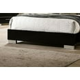 thumbnail image 3 of California King Size Bed W Shelf LED HB Black High Gloss Lacquer Solid wood 1pc Bed Bedroom Furniture Chrome Metal Legs, 3 of 6