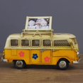 thumbnail image 4 of Lishi Vintage Yellow Camper Van Model with Money Box - Handcrafted Home Decoration, 4 of 5