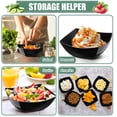 thumbnail image 4 of 50 Pcs Black Serving Bowls 16 oz Square Plastic Bowls Disposable Snack Salad Dishes Small Party Candy Bar Containers Taco Bar Serving Dishes for Buffet Chips Fruit, 4 of 6