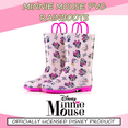 thumbnail image 2 of Disney Minnie Mouse Girls Pink PVC Rainboots - Easy-On Handle - Size 12 Little Kid, 2 of 7