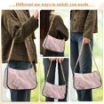 thumbnail image 5 of Rose Gold Marble Pink Womens Chain Shoulder Bag Tote Handbag Clutch Hobo Purse with Zipper for Travel Casual, 5 of 7