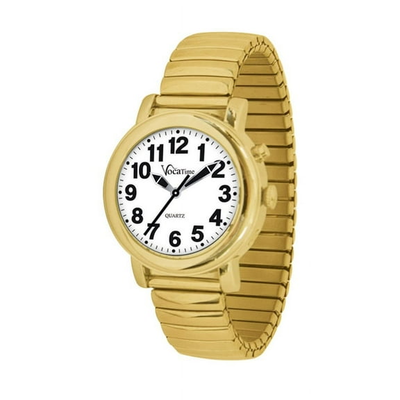 Womens Gold Tone Talking Watch - Gold Tone Expansion Band