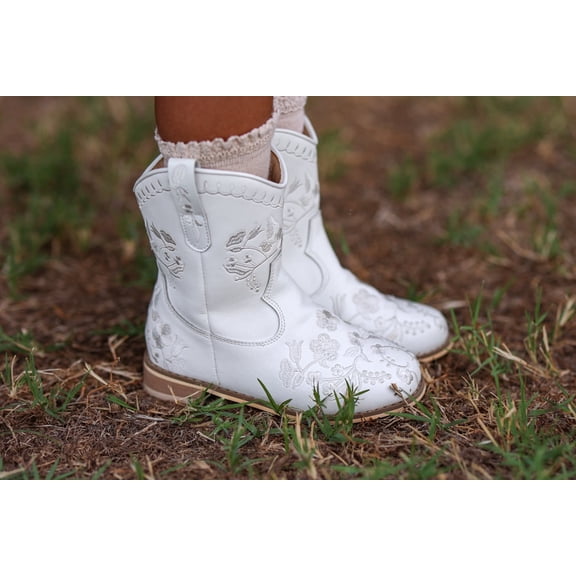 Embroidered floral cowboy boots Mom and me match