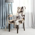 thumbnail image 6 of Chair Covers for Dining Room Set of 4, Spandex Stretch Dining Room Chair Cover, Removable Washable Kitchen Parsons Chair Covers Seat Slipcovers, Black Gold Marble, 6 of 6