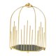 thumbnail image 1 of Estante de maquillaje y cosméticos de hierro forjado con forma de jaula de pájaro para el hogar, la sala de estar o para perfumes. jaula de pájaros de línea, 1 of 6