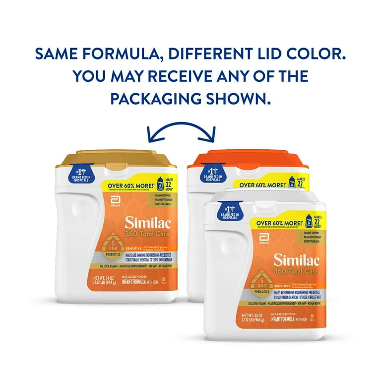Similac 360 Total Care Sensitive Baby Formula Powder, Has HMO